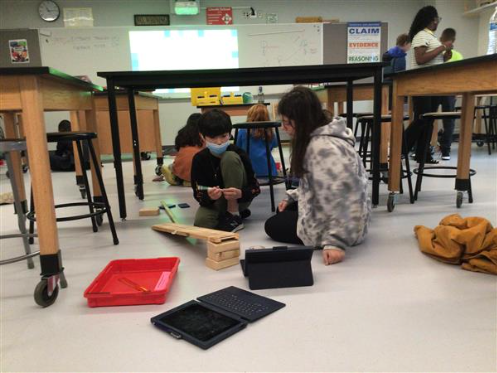 Students in science lab
